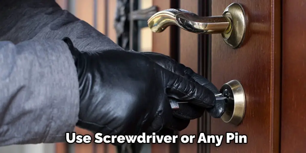 Use Screwdriver or Any Pin