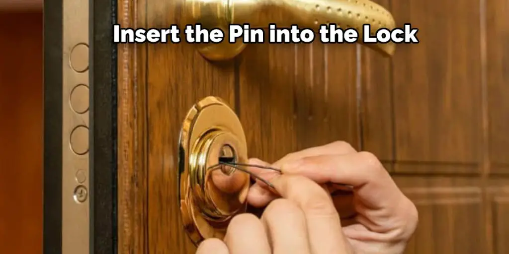 Insert the Pin into the Lock