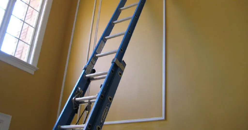 How to Paint High Stairwell Without Ladder