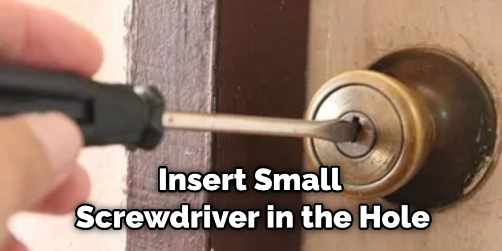 Insert Small  Screwdriver in the Hole