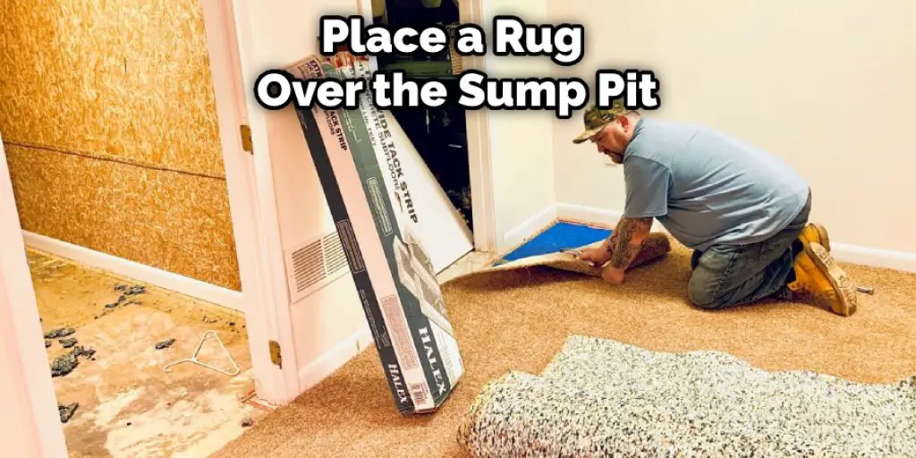 Place a Rug  Over the Sump Pit