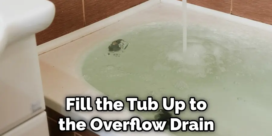 Fill the Tub Up to the Overflow Drain 
