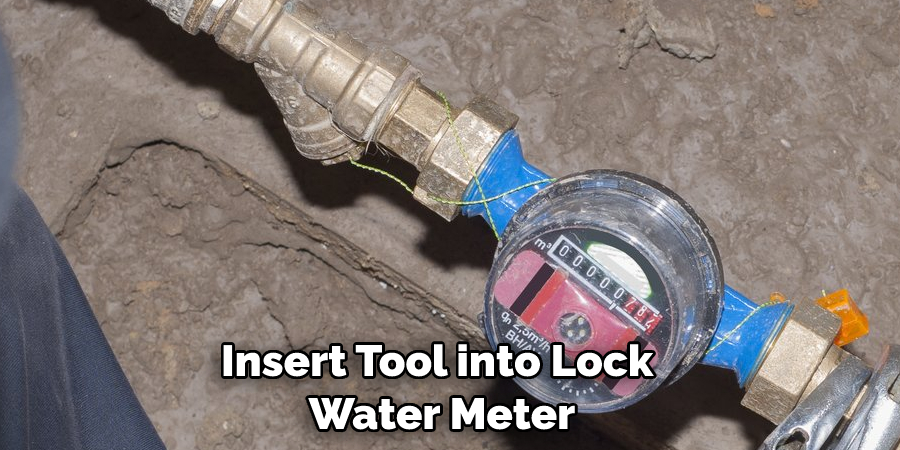 Insert Tool into Lock Water Meter
