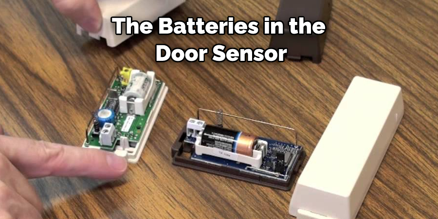 The Batteries in the  Door Sensor