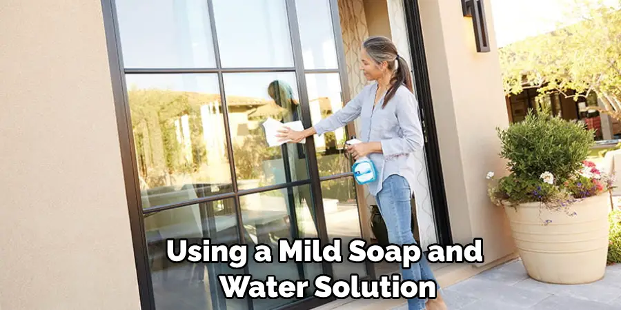 Using a Mild Soap and  Water Solution