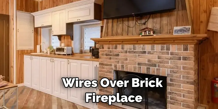 Wires Over Brick Fireplace