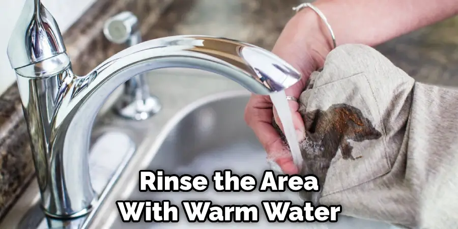 Rinse the Area With Warm Water