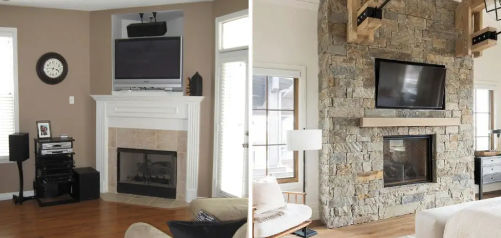 How to Cover TV Niche Above Fireplace