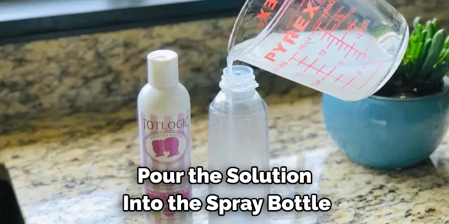 Pour the Solution Into the Spray Bottle