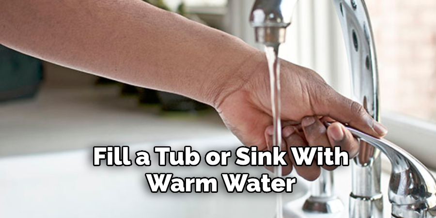 Fill a Tub or Sink With Warm Water