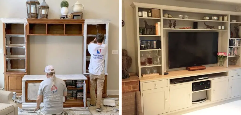 How to Paint Entertainment Center
