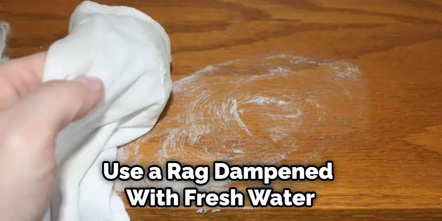 Use a Rag Dampened With Fresh Water