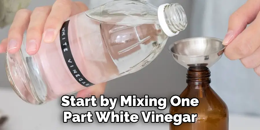 Start by Mixing One Part White Vinegar