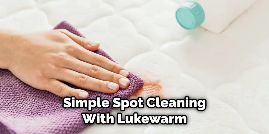 Simple Spot Cleaning With Lukewarm