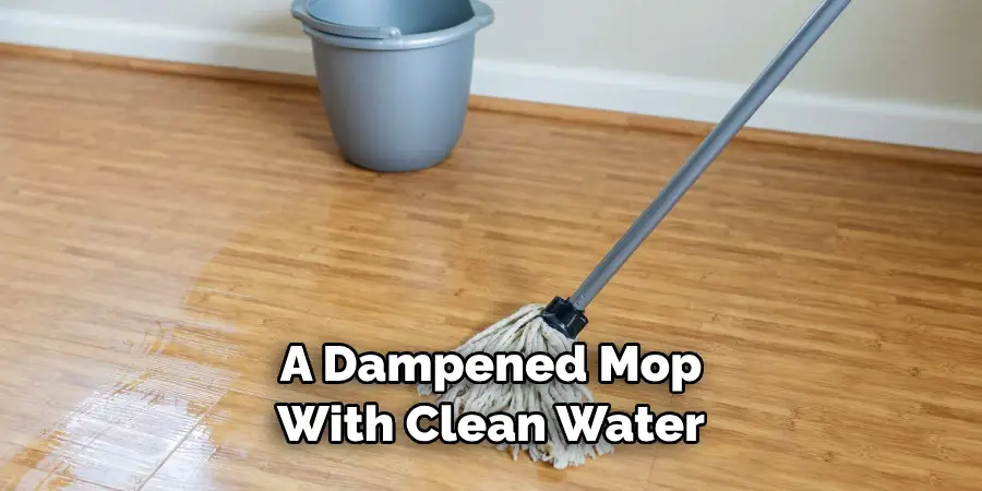 A Dampened Mop With Clean Water
