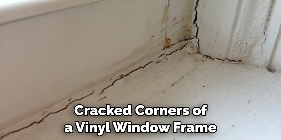 Cracked Corners of a Vinyl Window Frame