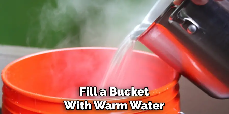 Fill a Bucket With Warm Water