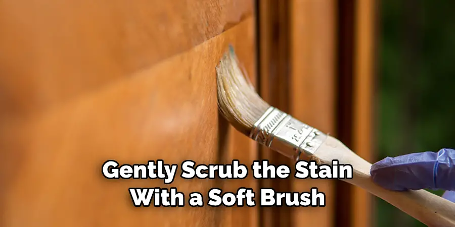 Gently Scrub the Stain With a Soft Brush