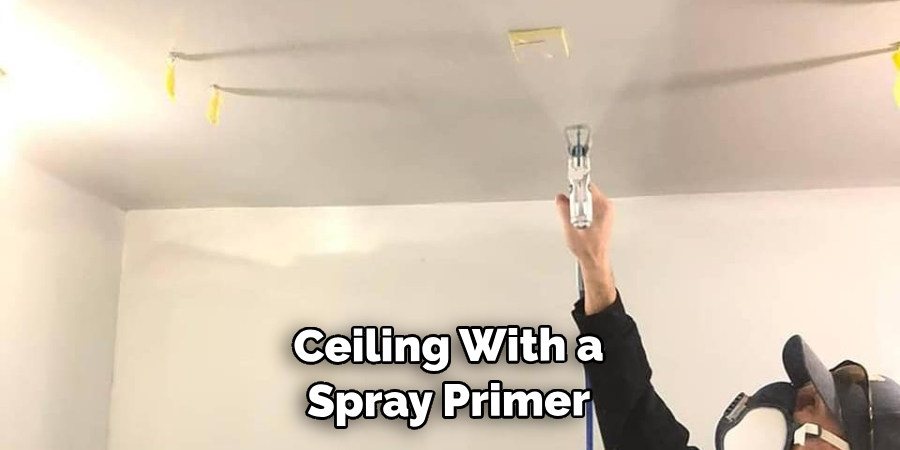 Ceiling With a Spray Primer