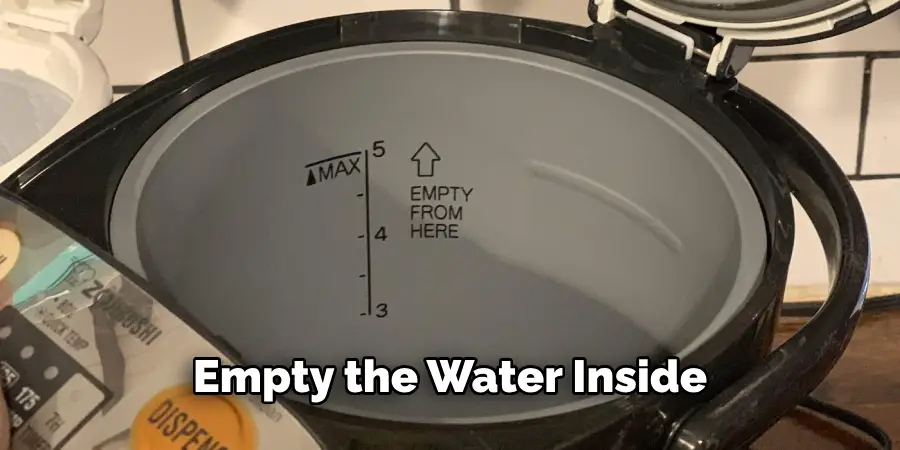 Empty the Water Inside