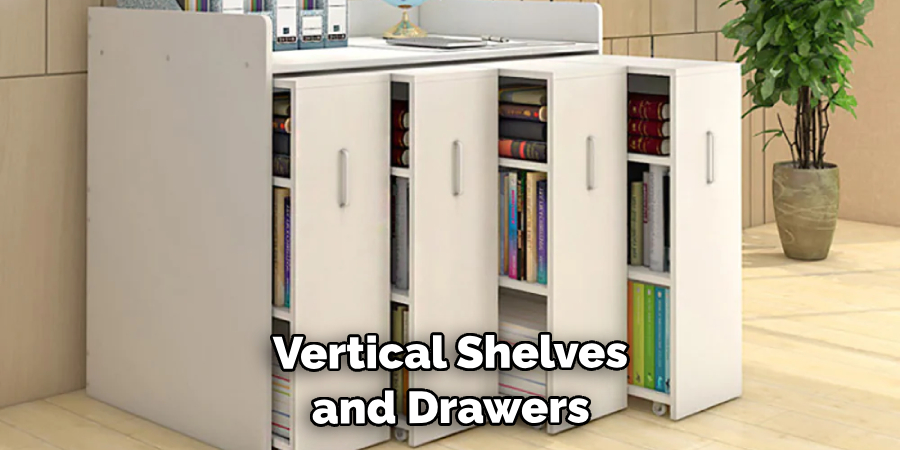 Vertical Shelves and Drawers