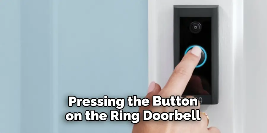 Pressing the Button on the Ring Doorbell