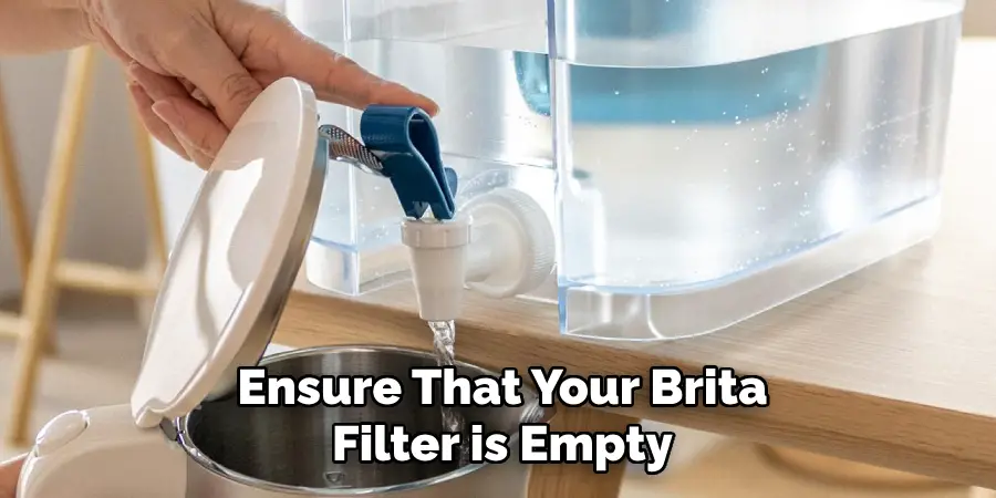 Ensure That Your Brita Filter is Empty