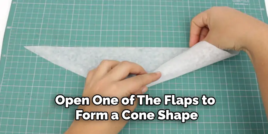 Open One of the Flaps to Form a Cone Shape