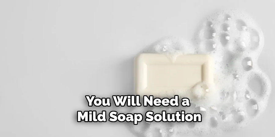 You Will Need a Mild Soap Solution