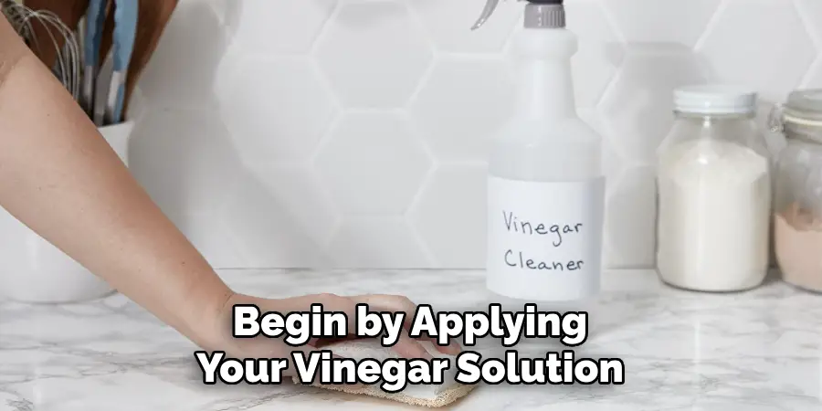 Begin by Applying
Your Vinegar Solution