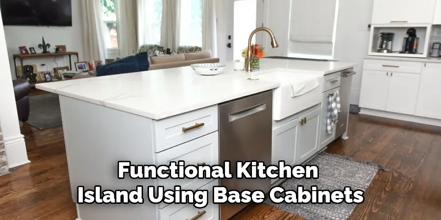 Functional Kitchen Island Using Base Cabinets