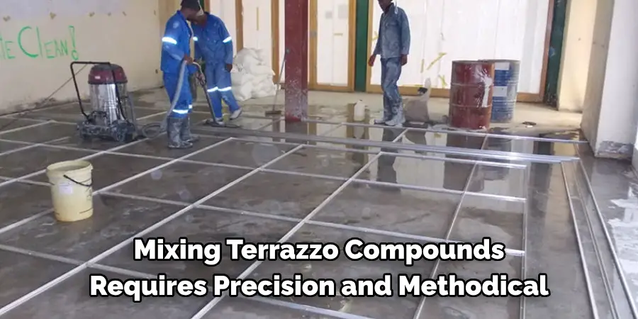 Mixing terrazzo compounds requires precision and methodical