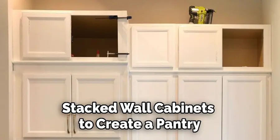 Stacked Wall Cabinets to Create a Pantry