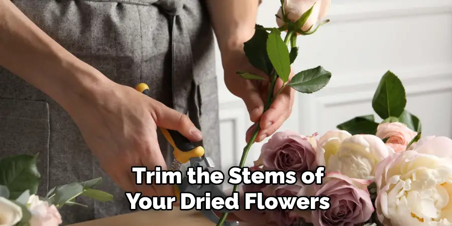 Trim the Stems of
Your Dried Flowers