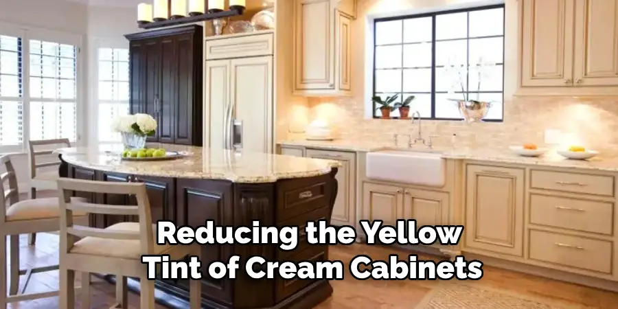 Reducing the Yellow Tint of Cream Cabinets
