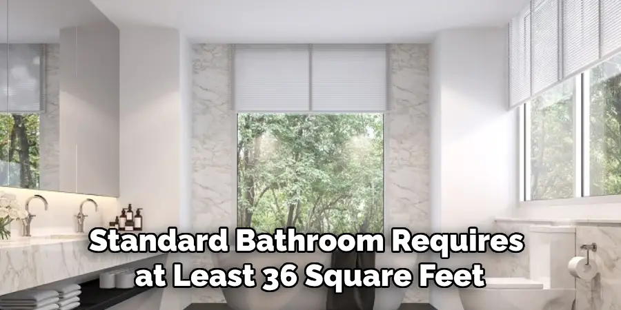Standard Bathroom Requires
at Least 36 Square Feet