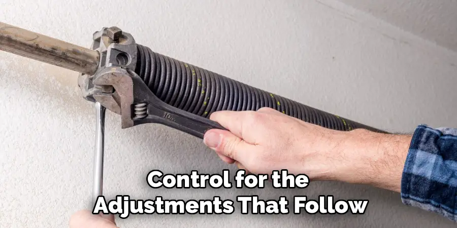 Control for the 
Adjustments That Follow