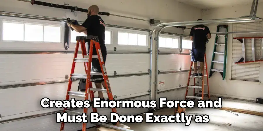 Creates Enormous Force and
Must Be Done Exactly as