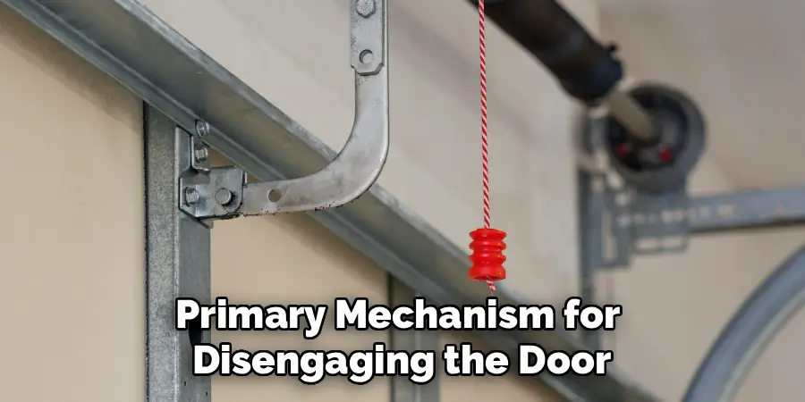 Primary Mechanism for
Disengaging the Door
