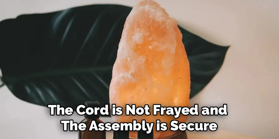 The Cord is Not Frayed and
The Assembly is Secure