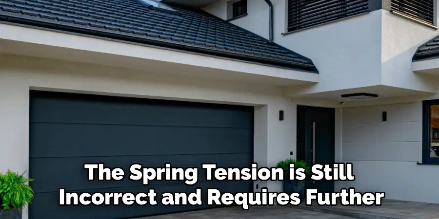 The Spring Tension is Still 
Incorrect and Requires Further