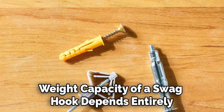 Weight Capacity of a Swag
Hook Depends Entirely