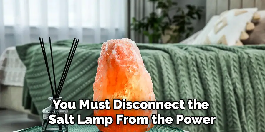 You Must Disconnect the
Salt Lamp From the Power