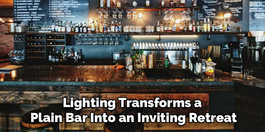 Lighting Transforms a
Plain Bar Into an Inviting Retreat