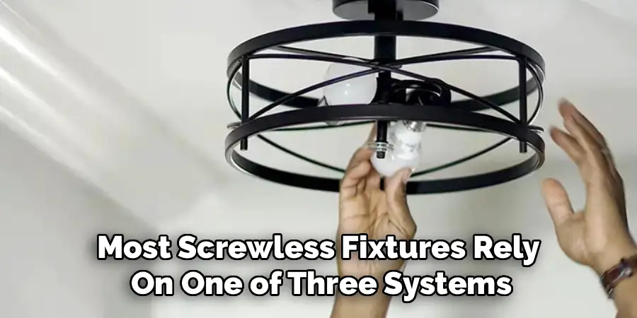 Most Screwless Fixtures Rely
On One of Three Systems