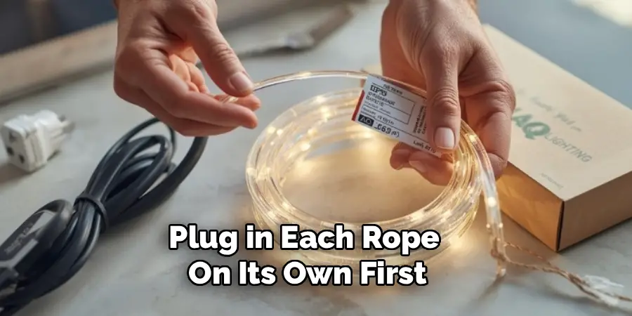 Plug in Each Rope
On Its Own First